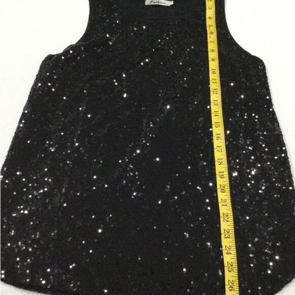 Fashion Tank Top Women’s Size Medium Color Black Sequence - Picture 10 of 13